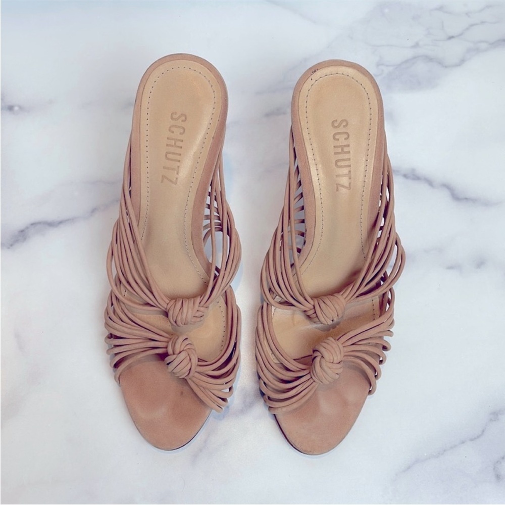 SCHUTZ Tan Knotted Heels